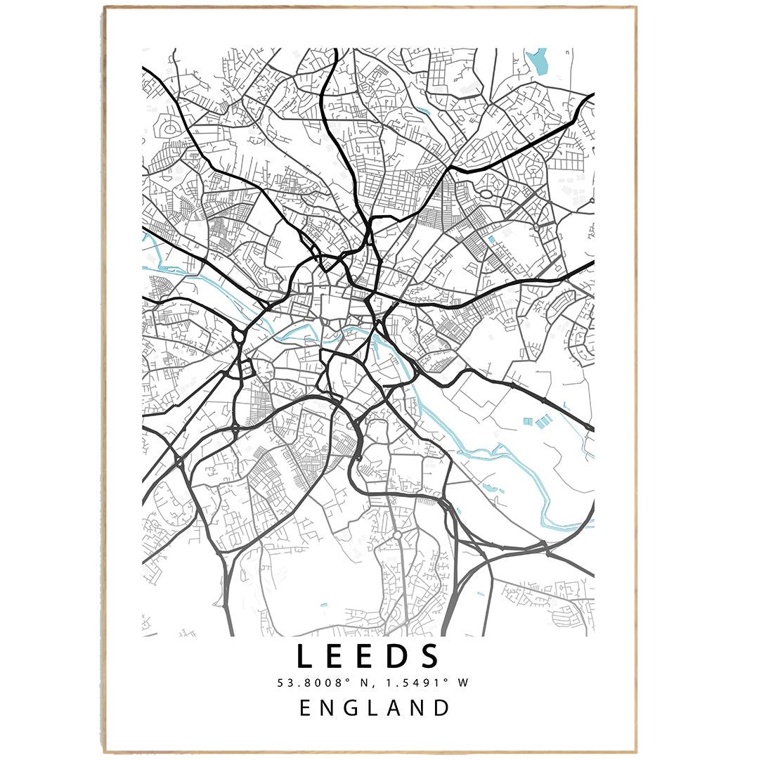 LEEDS City Map Print - 98types