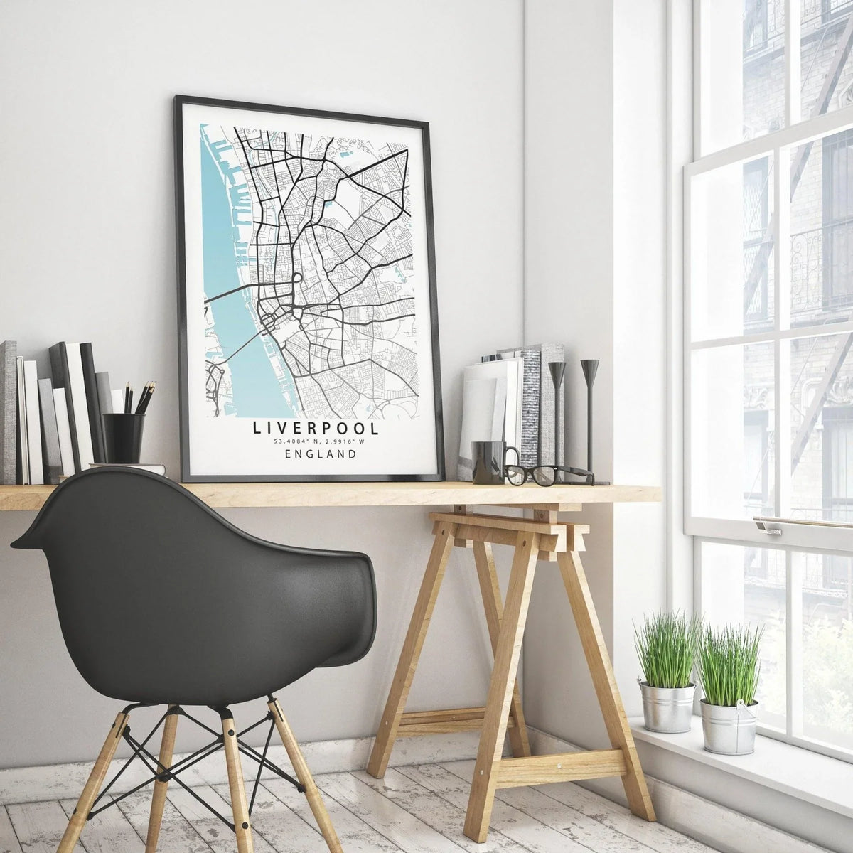 LIVERPOOL City Map Print - 98types