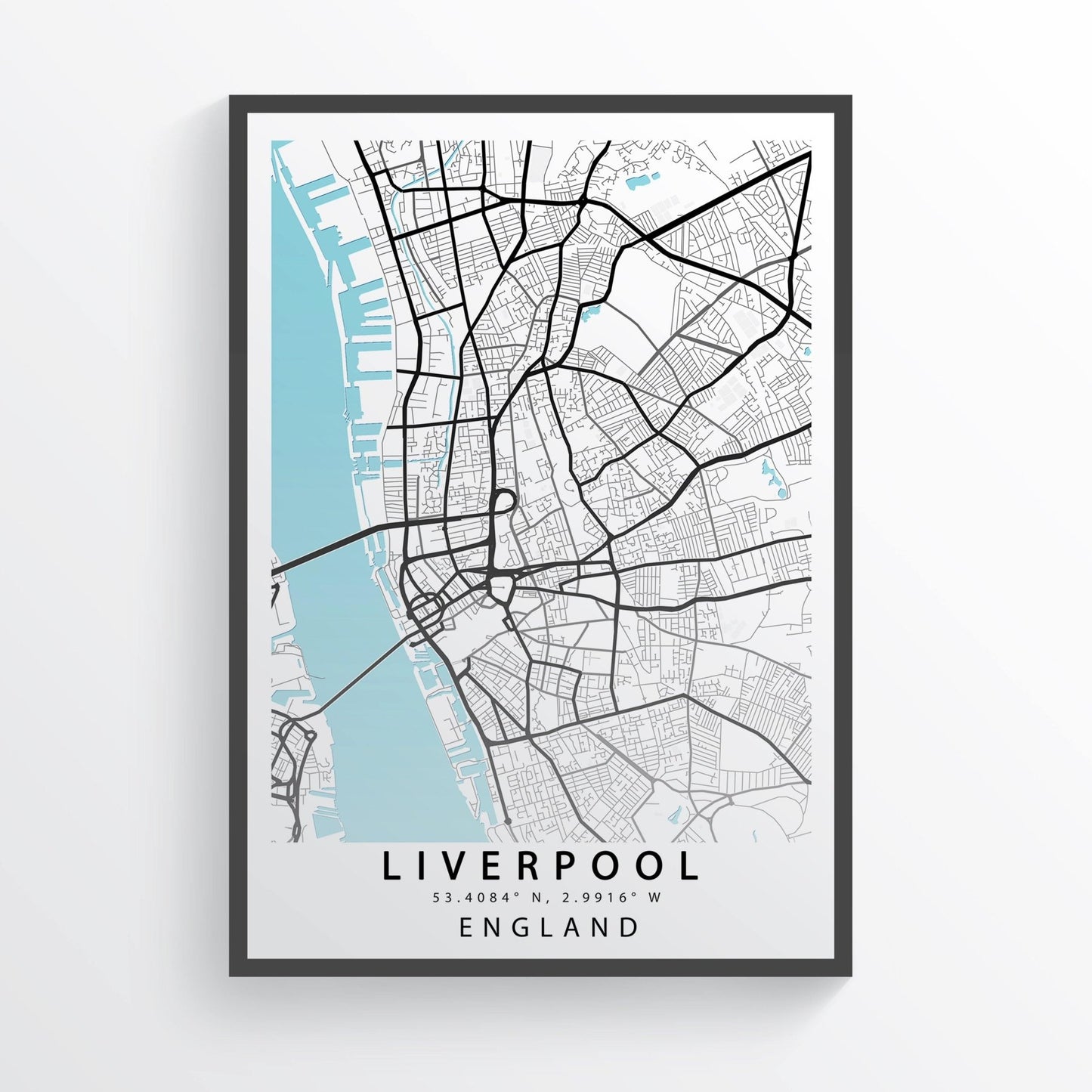 LIVERPOOL City Map Print - 98typesUK Maps