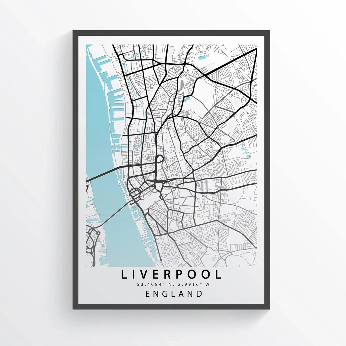 LIVERPOOL City Map Print - 98types