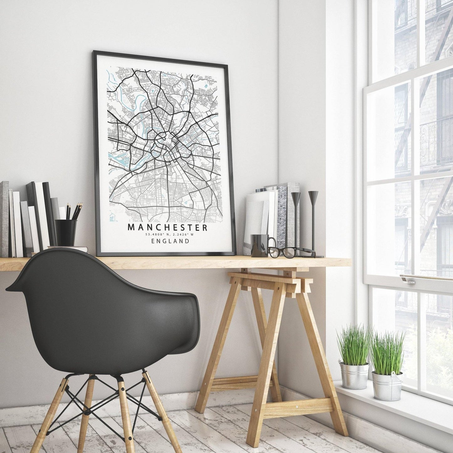 MANCHESTER City Map Print - 98typesUK Maps