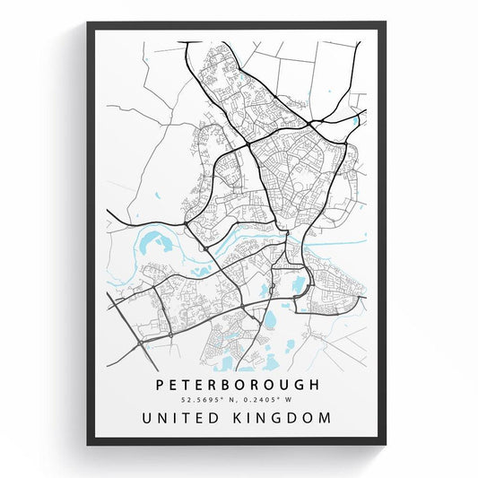 Peterborough Street City Map Print - 98types