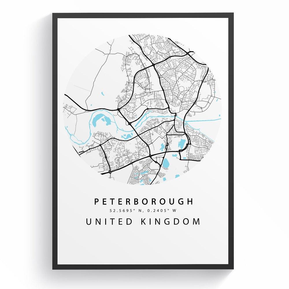 Peterborough Street City Map Print - 98types