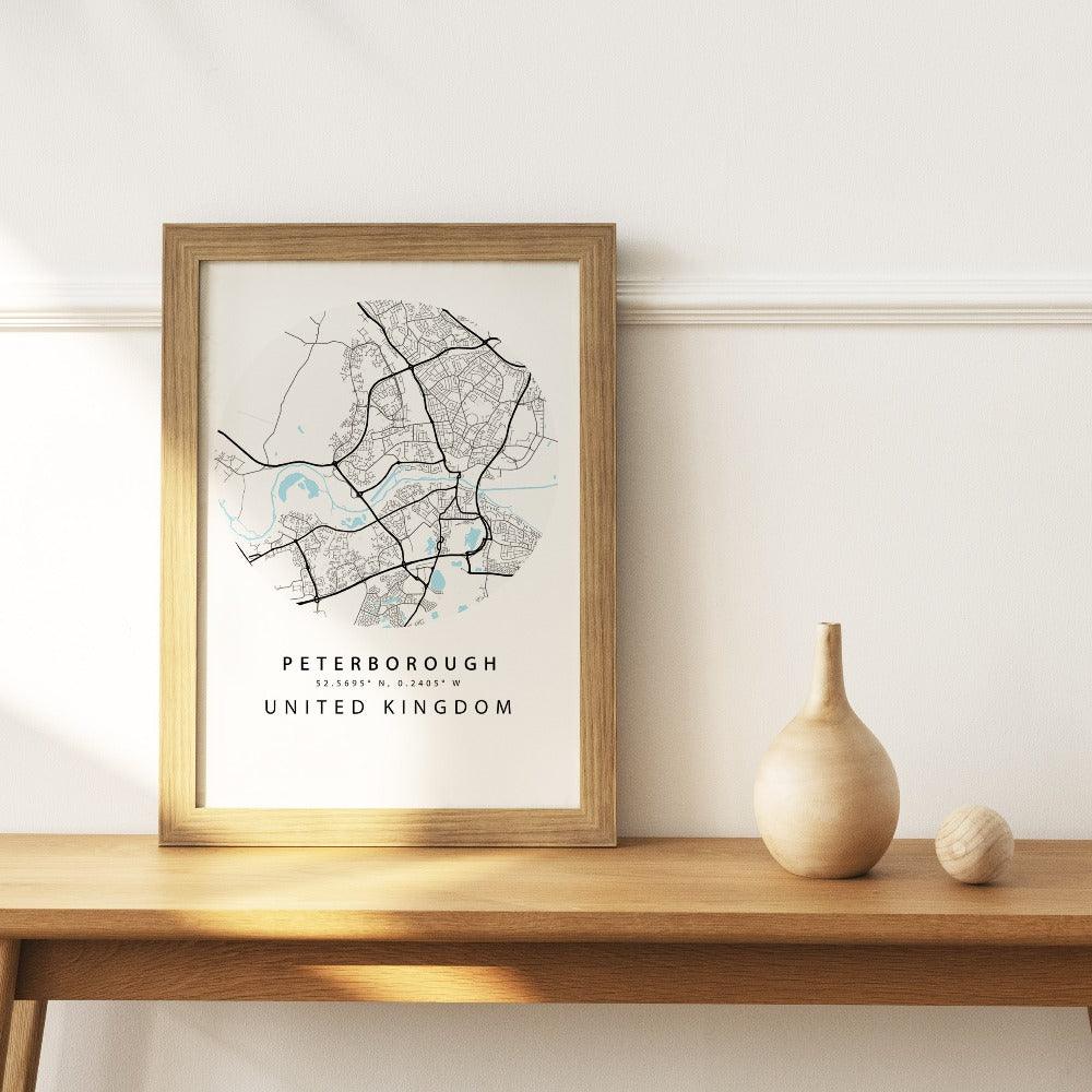 Peterborough Street City Map Print - 98types