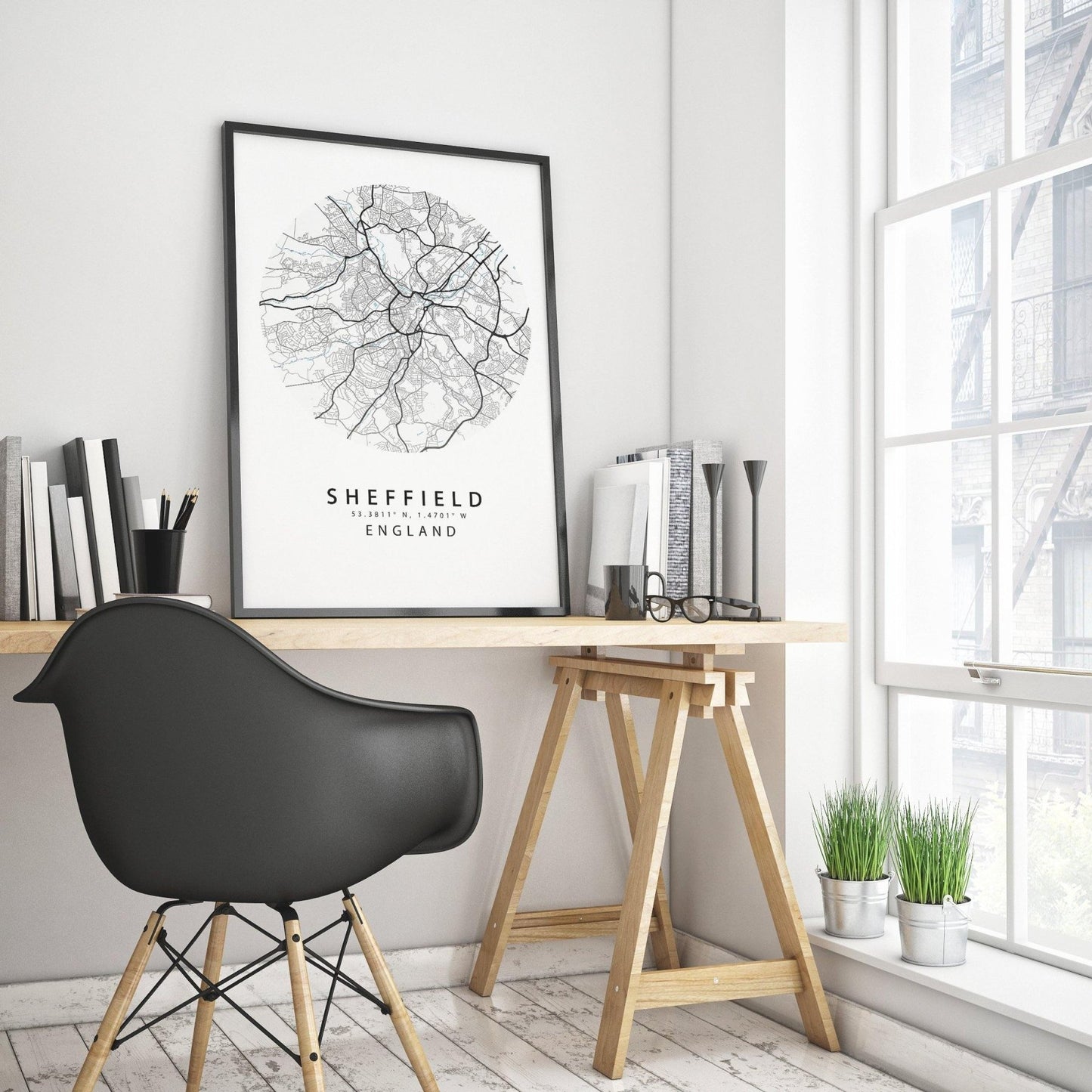 SHEFFIELD City Map Print - 98types