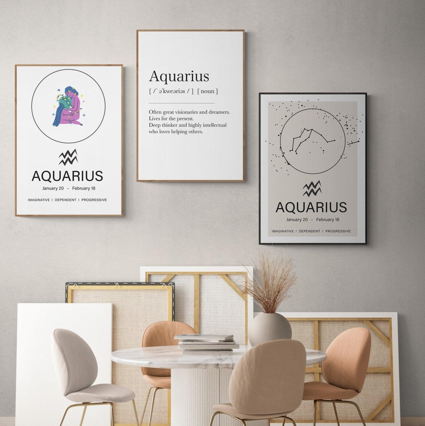 Aquarius Constellation Prints - 98types