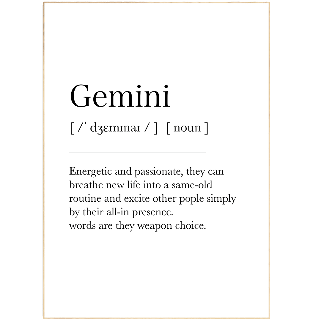 Gemini Definition Prints - 98types