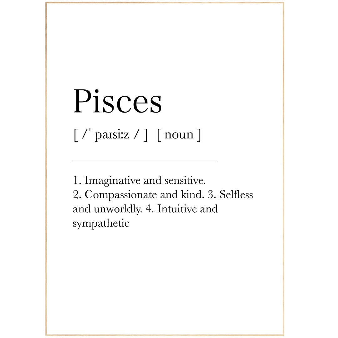 Pisces Definition Prints - 98types