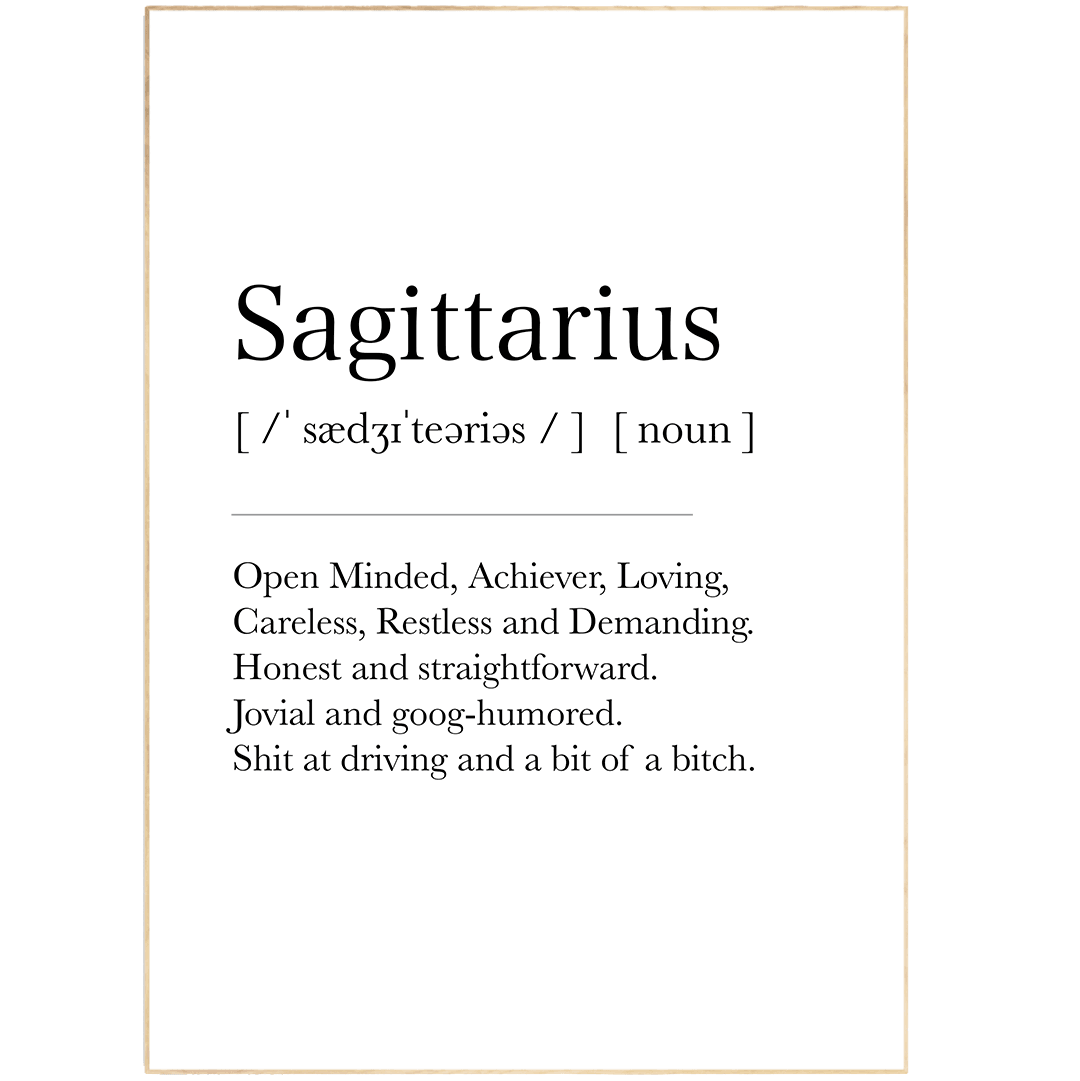 Sagittarius Definition Prints - 98types