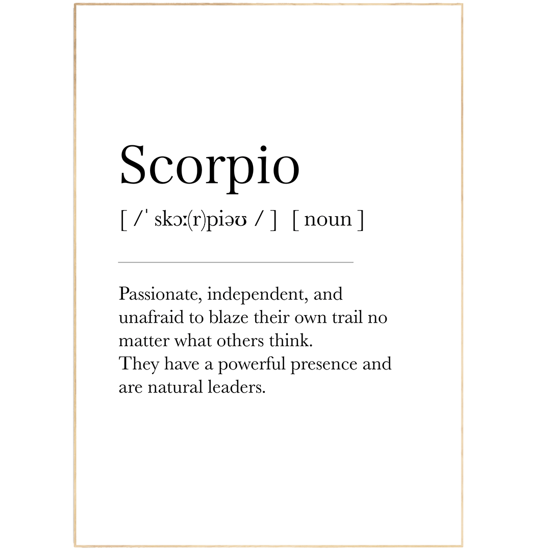 Scorpio Definition Prints - 98types