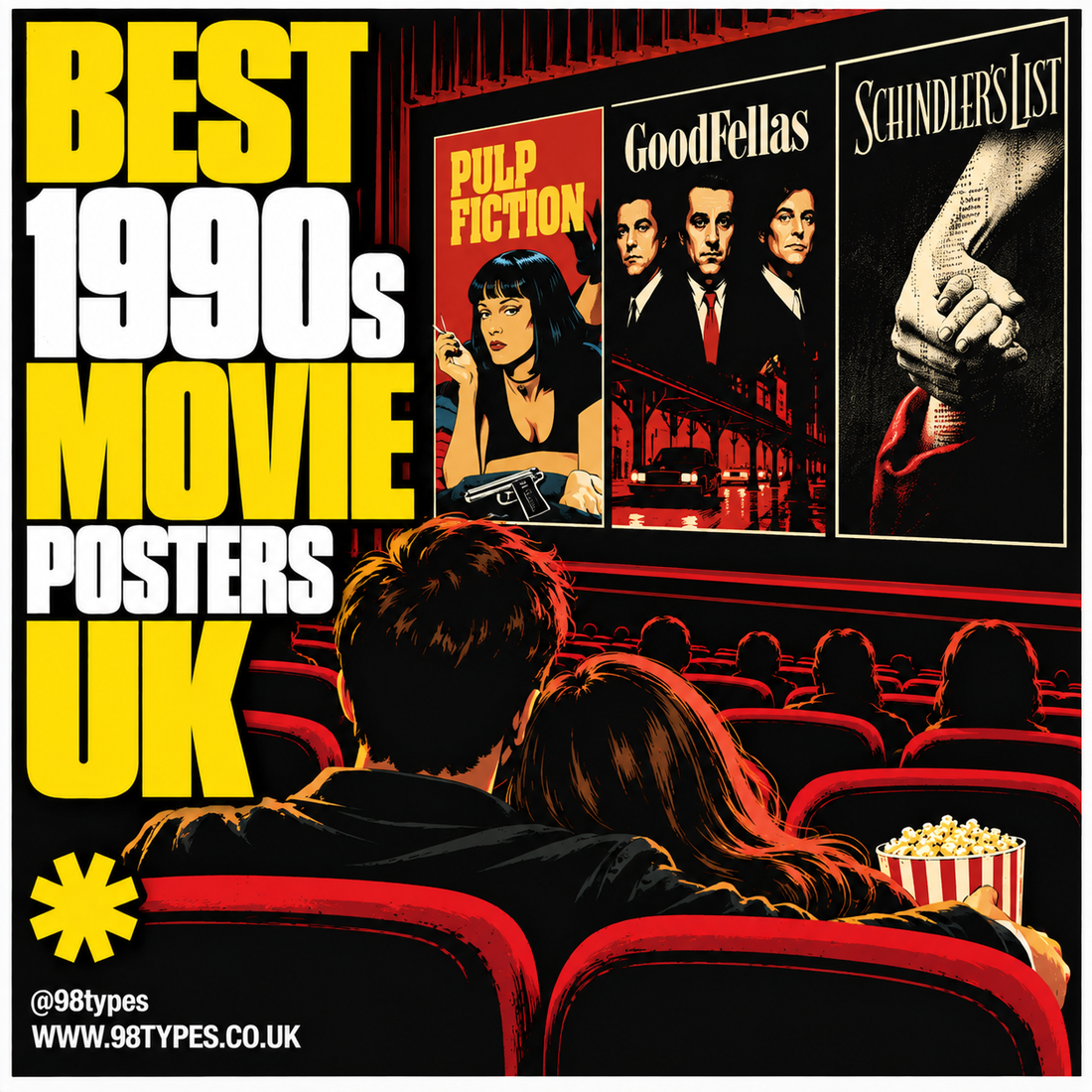Best 1990s Movie Posters UK — Pulp Fiction, Goodfellas, Schindler's List