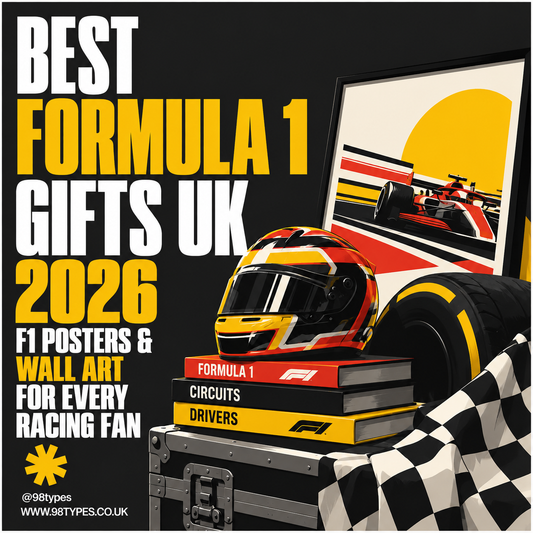Best F1 Posters UK 2026 — Drivers, Circuits & Formula 1 Gallery Wall Guide | 98types