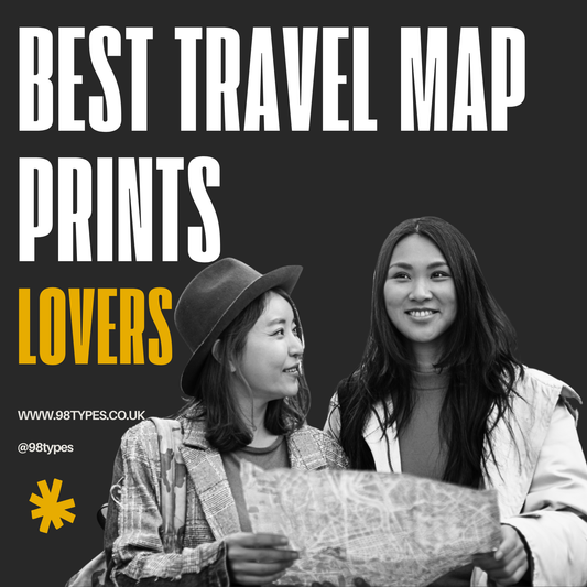 Best Travel Map Prints for Wall Decor UK