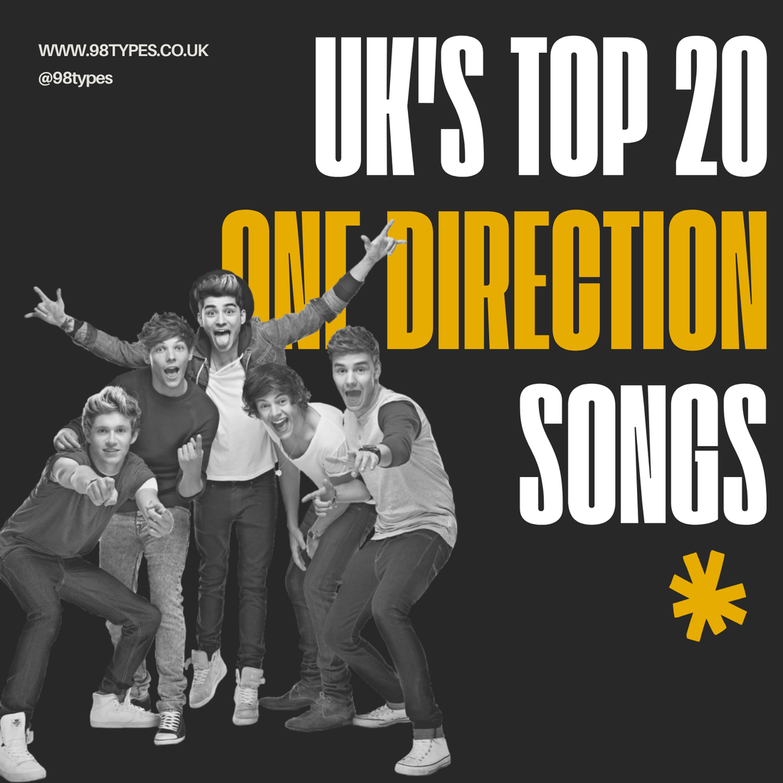 UK's Top 20 One Direction Songs: A Listicle by 98 types blog
