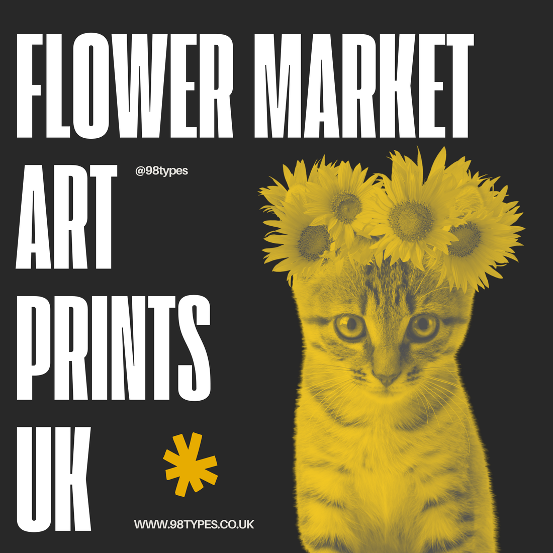98types · Flower Market Art Prints UK