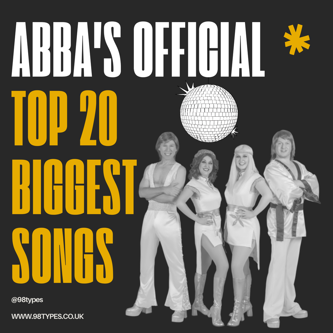 ABBA's Official Top 20 biggest songs