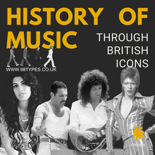 Tracing the History of Music Through British Icons by 98types