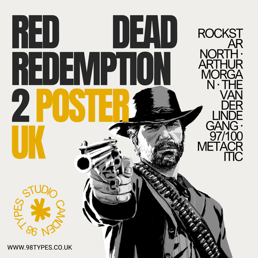 Red Dead Redemption 2 Poster  98types studio camden
