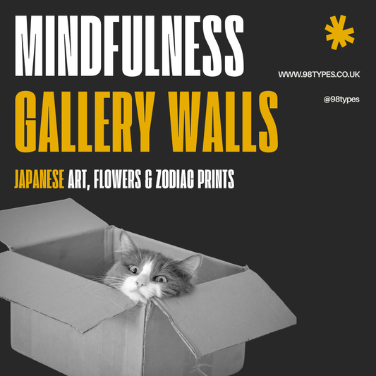 Mindfulness Gallery Walls — Japanese Art, Flowers & Zodiac Prints