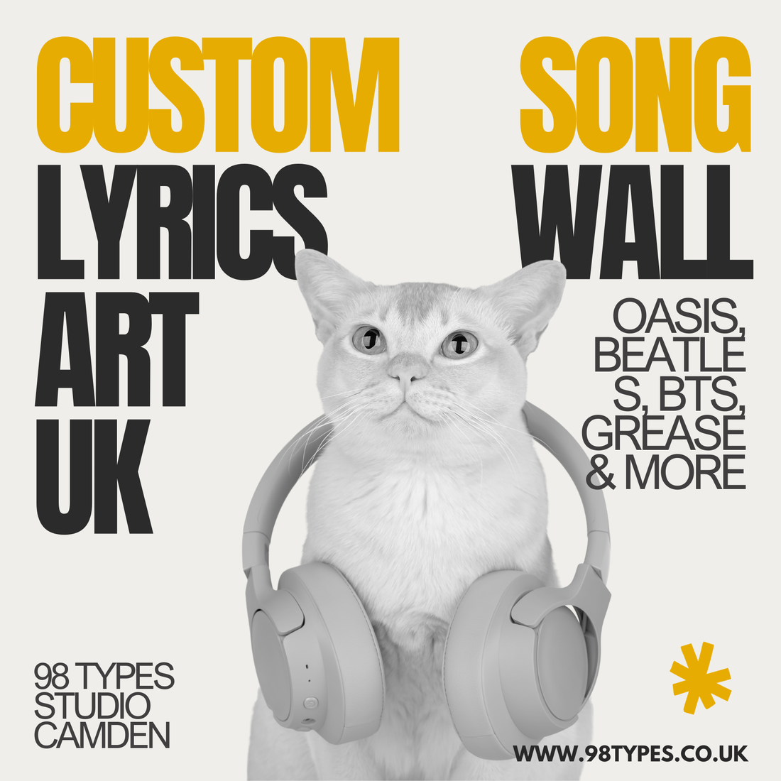 Custom Song Lyrics Wall Art 