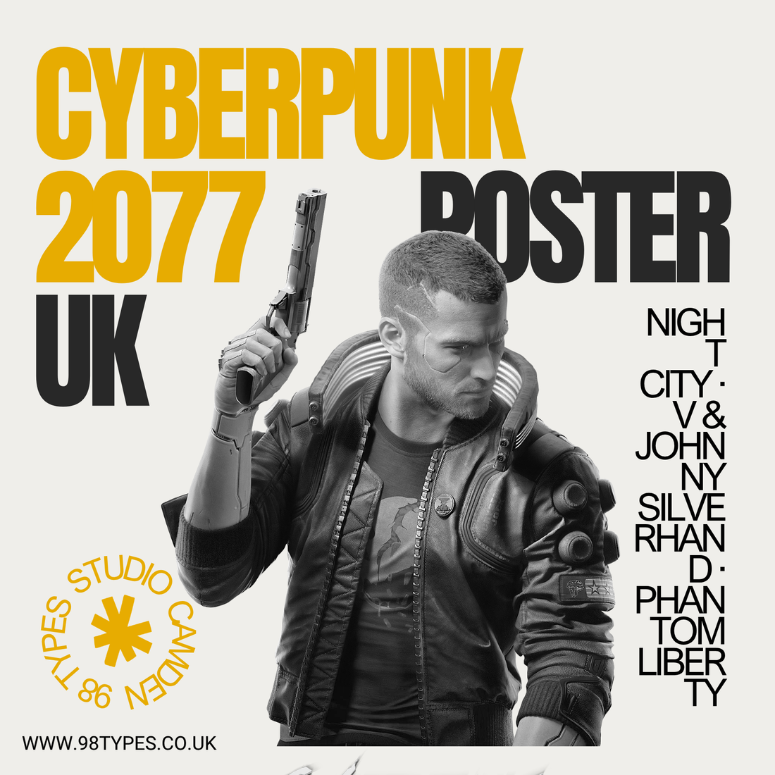 Cyberpunk 2077 Poster UK by 98types