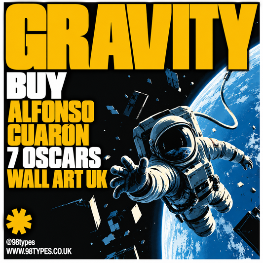 Gravity Poster UK — Alfonso Cuarón 7 Oscars Wall Art