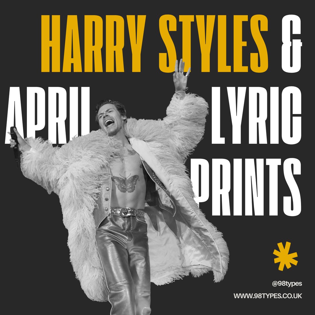 Harry Styles & April Lyric Prints
