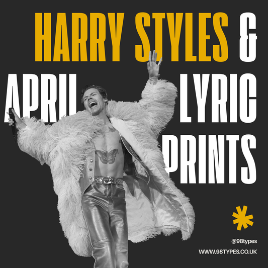 Harry Styles & April Lyric Prints