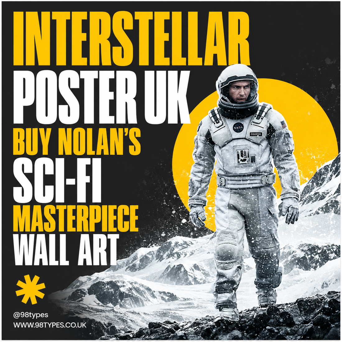 Interstellar Poster UK — Buy Nolan's Sci-Fi Masterpiece Wall Art