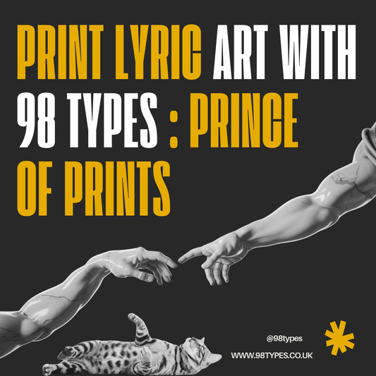 Print Lyric Art with 98types: Prince of Prints