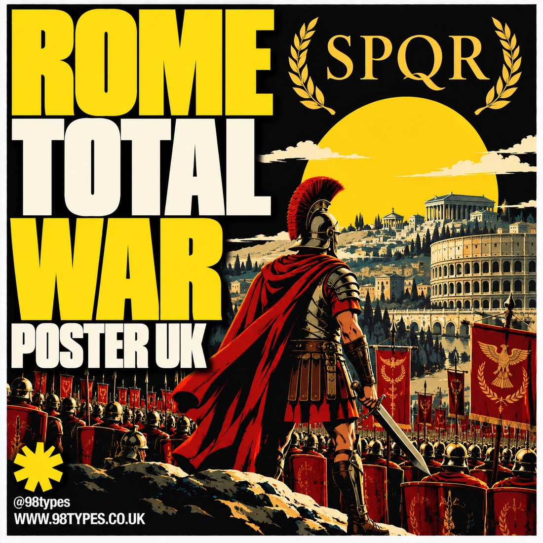Rome Total War Poster UK — SPQR Wall Art