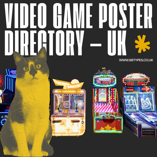 Best Video Game Posters UK | 98types – 98 Types Studio