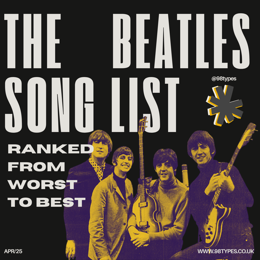 The Beatles Song list - 98types