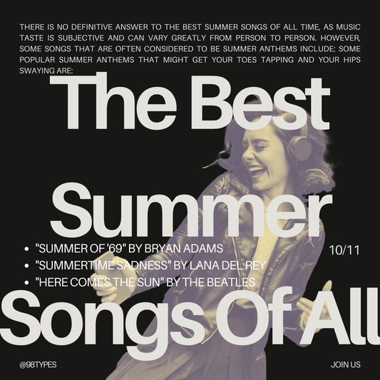 The Best Summer Songs Of All Time - 98types