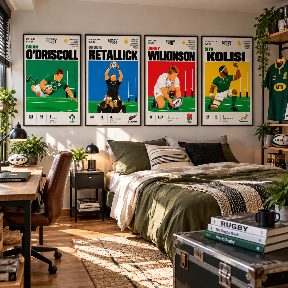 Rugby posters and wall art prints collection – rugby legends and national teams by 98types