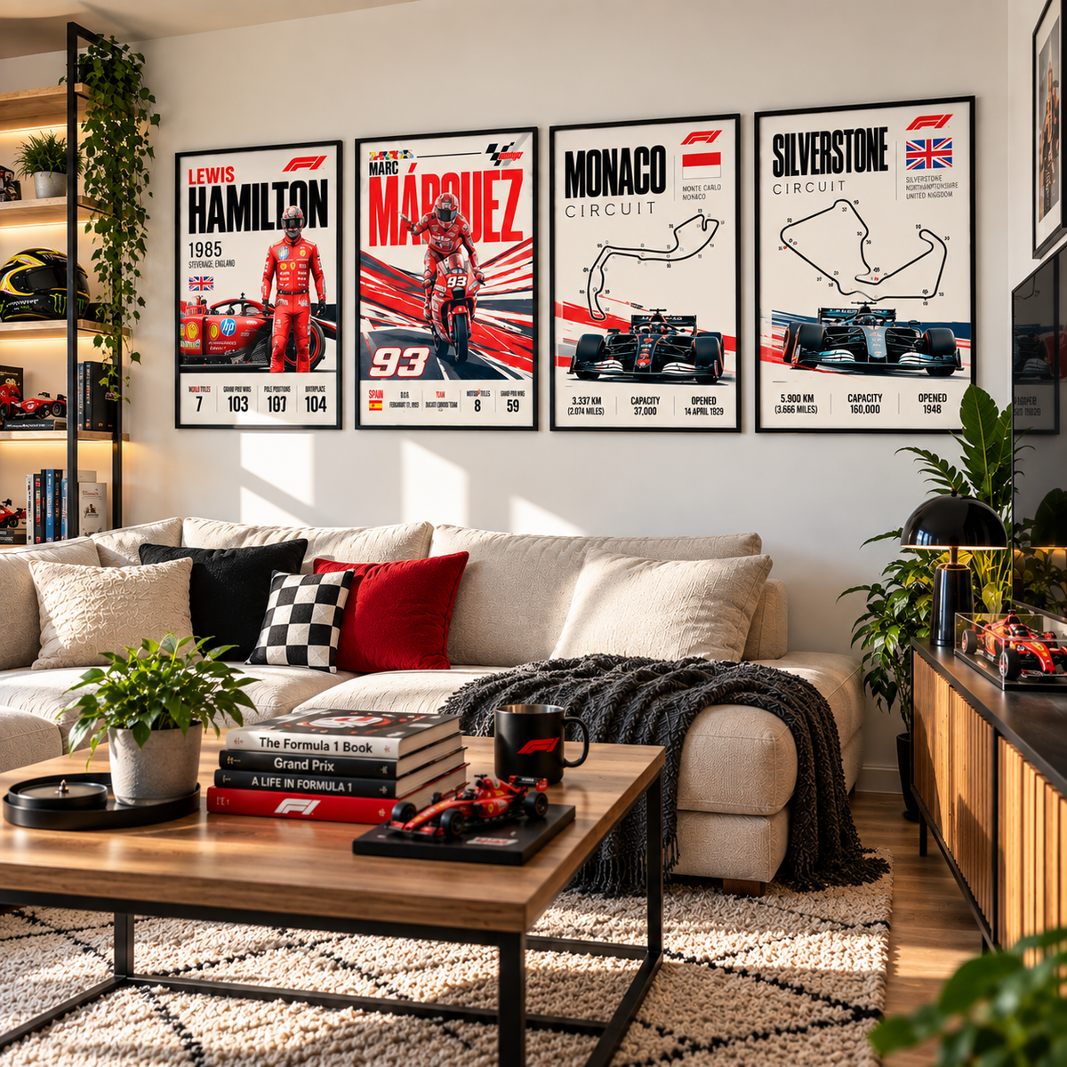 F1 posters and Formula 1 wall art prints – drivers and circuits collection by 98types