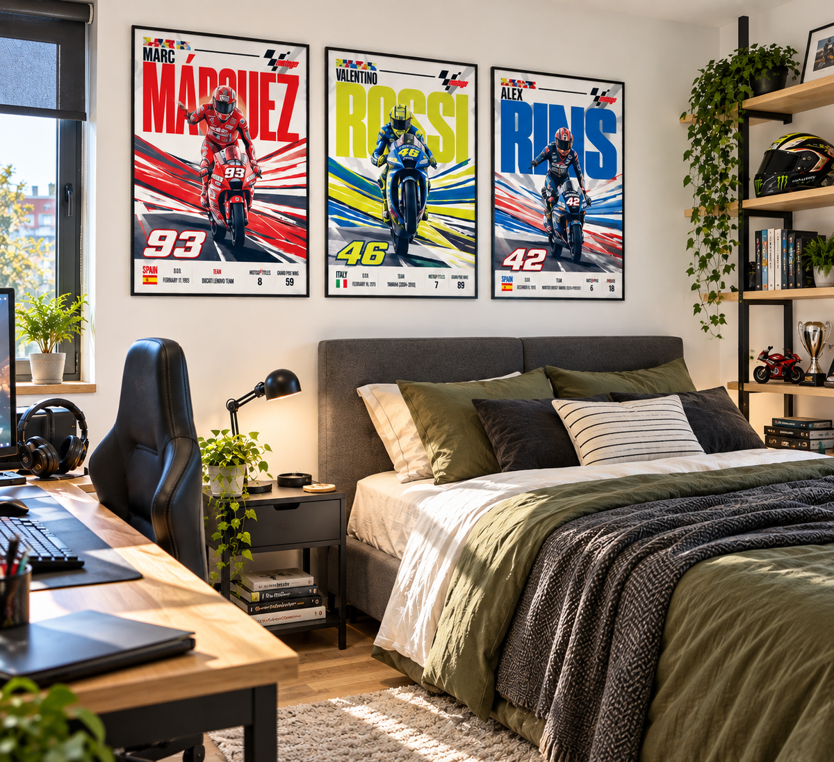 MotoGP and motorcycle racing legends posters collection by 98types