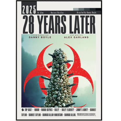 28 Years Later 2025 horror film poster — Danny Boyle Cillian Murphy rage virus wall art print UK
