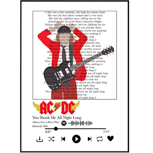 AC/DC – You Shook Me All Night Long Poster