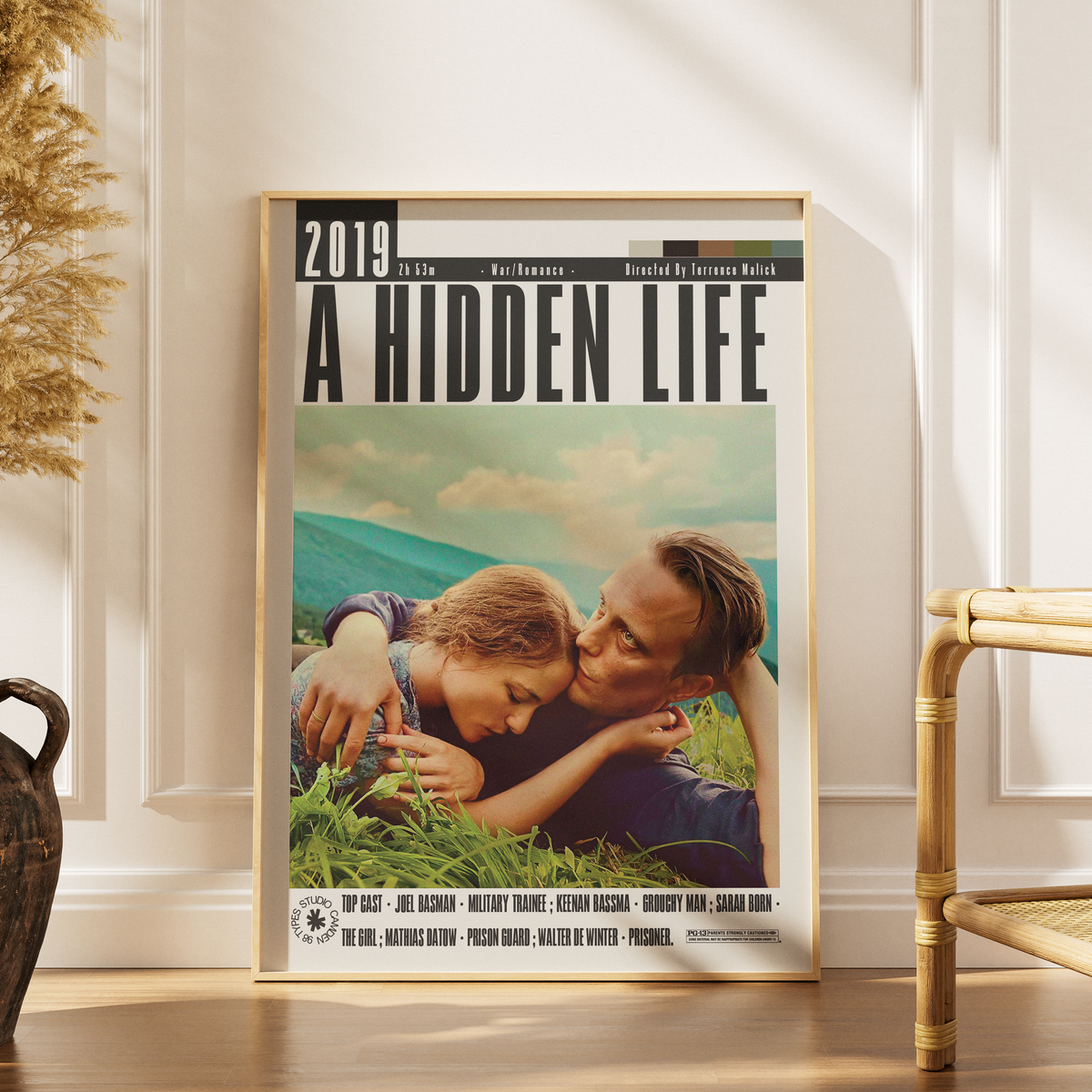 
A Hidden Life 2019 Terrence Malick film poster print UK — WWII conscientious objector drama wall art 260gsm printed in England Camden Market