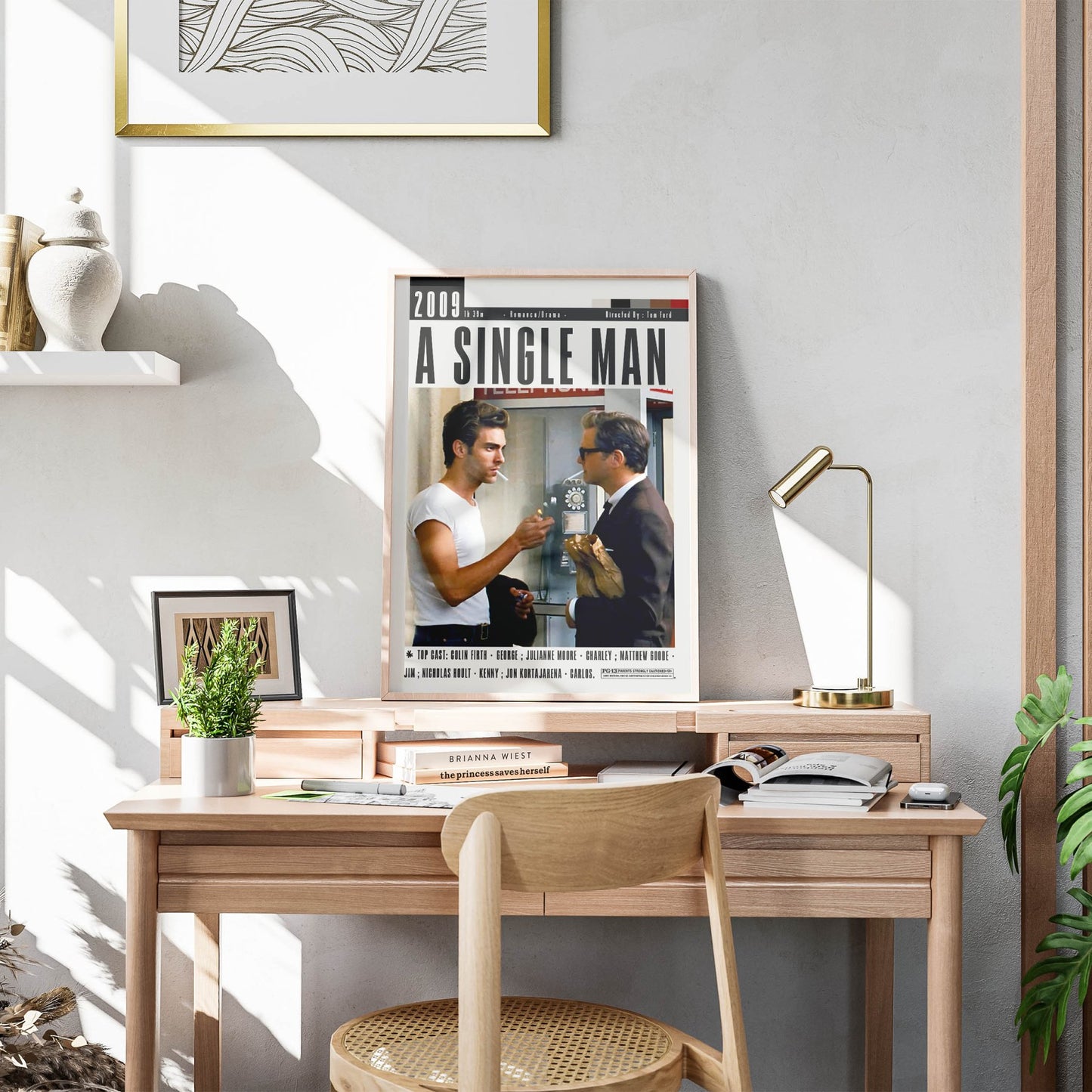 A Single Man 2009 film poster — Tom Ford Colin Firth George Falconer Jim grief Los Angeles wall art print UK - 98types