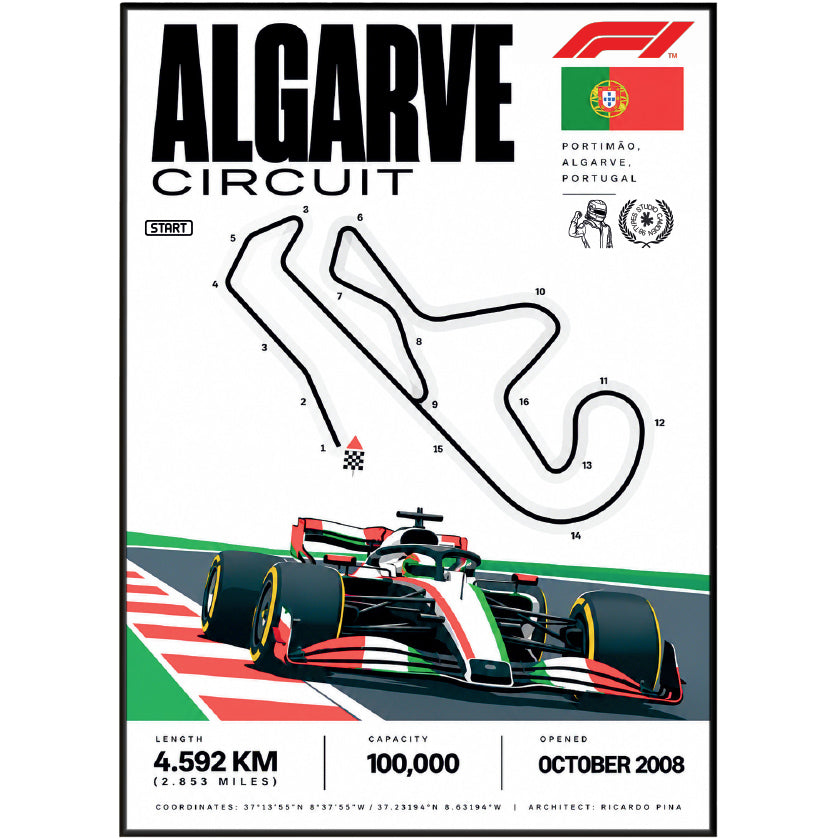 Algarve International Circuit Portimao Portuguese Grand Prix F1 poster