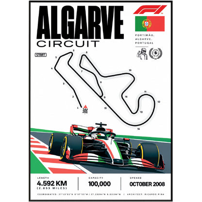Algarve International Circuit Portimao Portuguese Grand Prix F1 poster