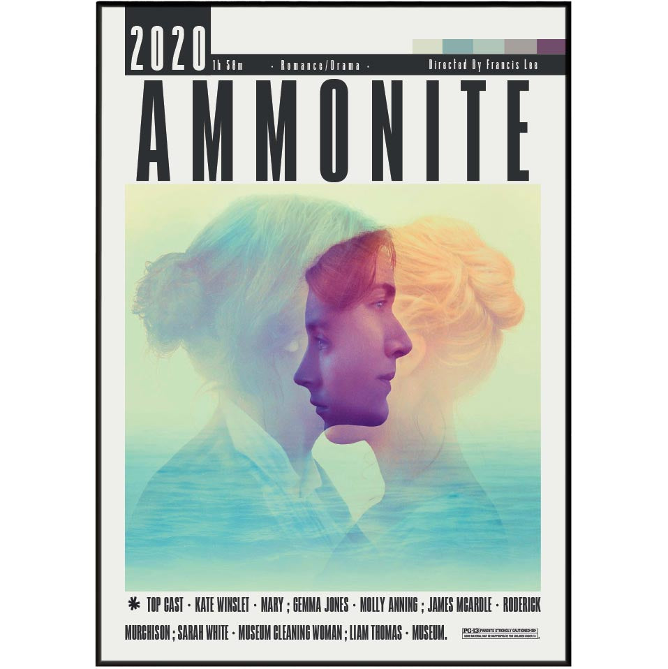 Ammonite 2020 romantic drama film poster art print UK