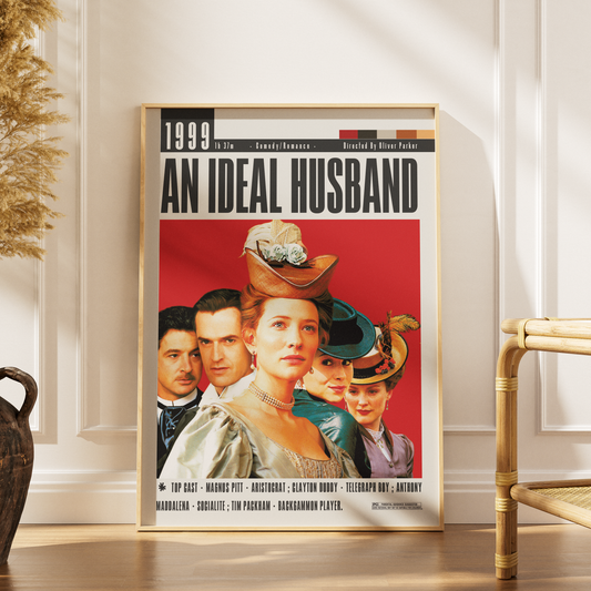 An Ideal Husband 1999 film poster — Oscar Wilde Rupert Everett Cate Blanchett period comedy wall art print UK

