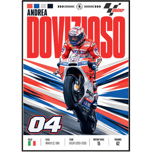 Andrea Dovizioso Desmo Dovi Ducati MotoGP poster by 98types