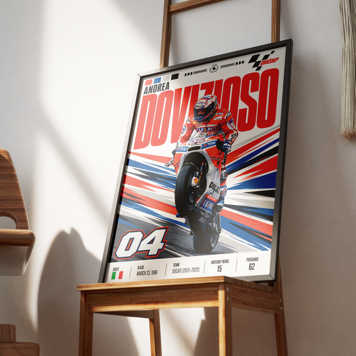 Andrea Dovizioso Desmo Dovi Ducati MotoGP poster by 98types