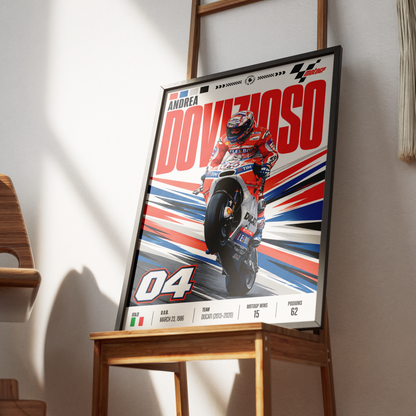 Andrea Dovizioso Desmo Dovi Ducati MotoGP poster by 98types