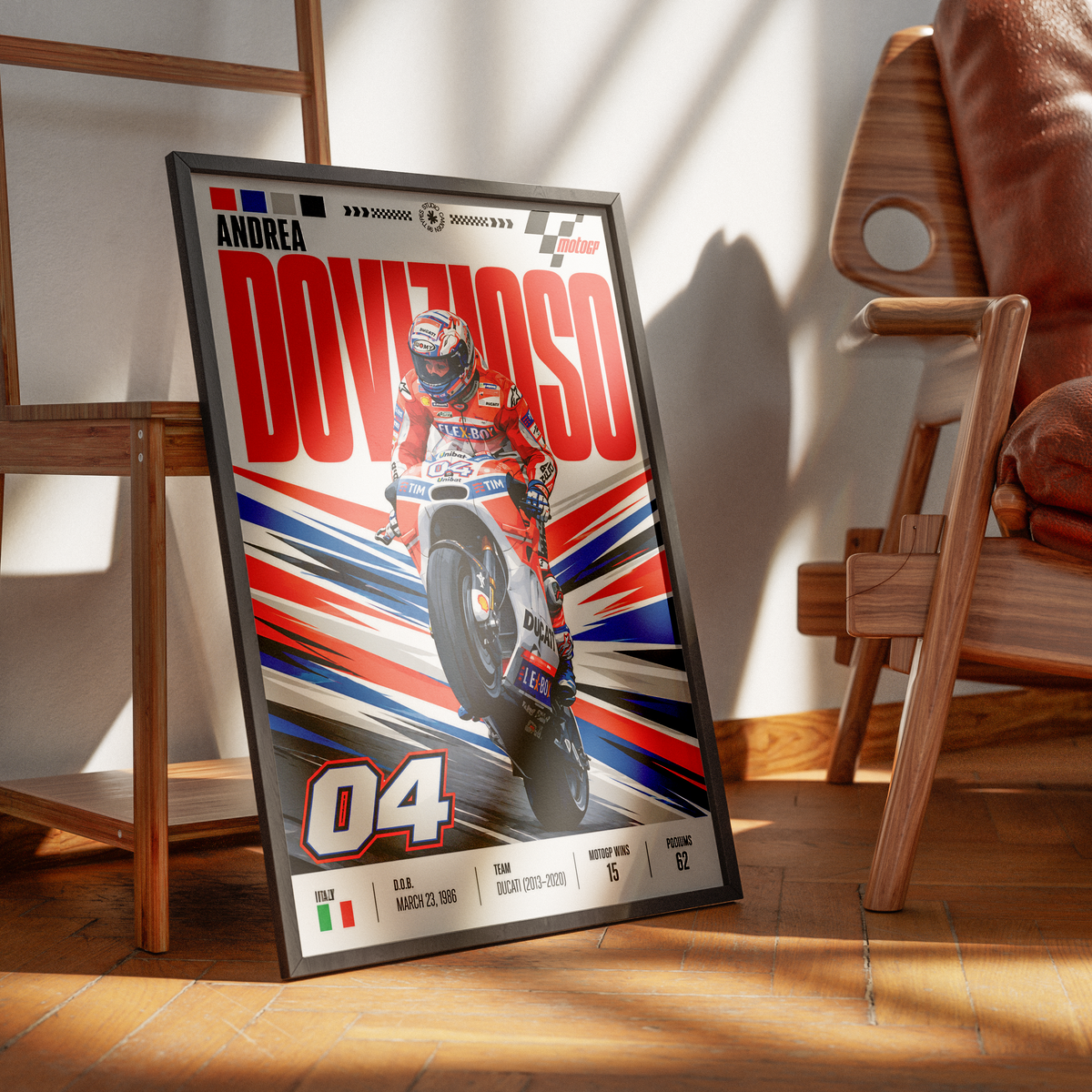 Andrea Dovizioso Desmo Dovi Ducati MotoGP poster by 98types