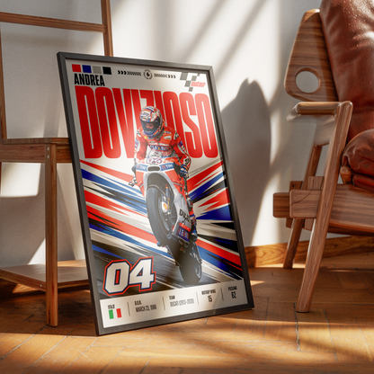 Andrea Dovizioso Desmo Dovi Ducati MotoGP poster by 98types